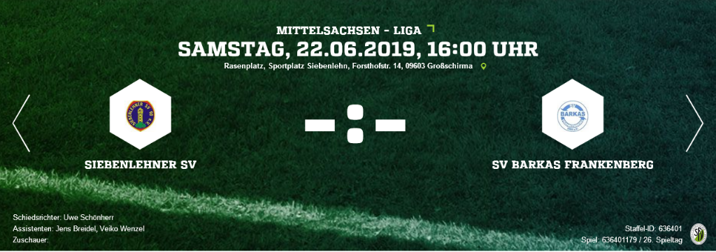 +++ Die Erste: Am Samstag mit breiter Brust auf nach Siebenlehn+++